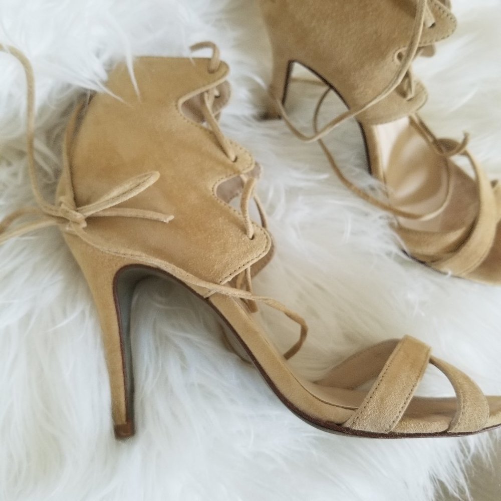 PLOMO Suede Ally Sandals (Tan)
